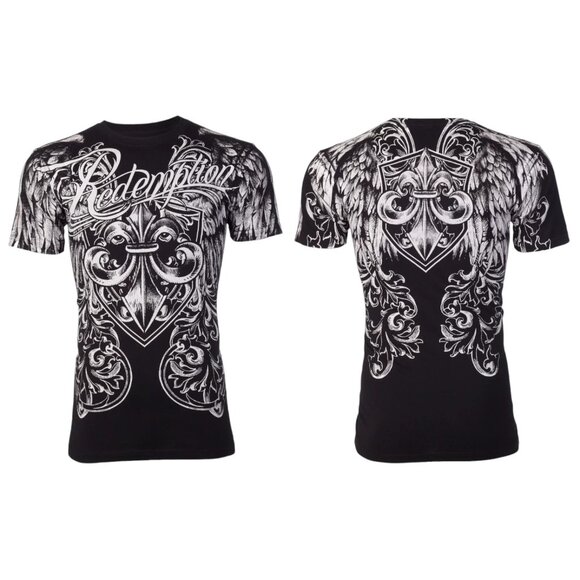 Affliction Other - ARCHAIC by AFFLICTION Black FLASH BANG Short Sleeve Y2K MMA Elite T-shirt NWT